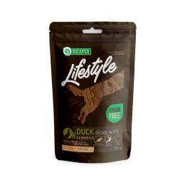 Ласощі для собак Natures Protection Lifestyle Soft duck dices with seaweed 75 г (SNK46143)