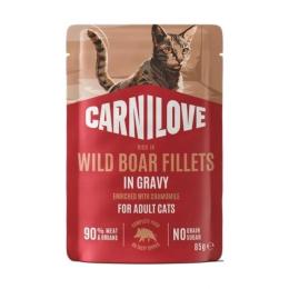 Корм вологий Carnilove Gravy Wild Boar with Chamomile для котів дикий кабан і ромашка в соусі 85 г (101403)