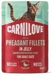 Корм вологий Carnilove Jelly Pheasant with Raspberry Leaves для котів фазан і листя малини в желе 85 г (101409)