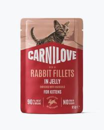 Корм вологий Carnilove Jelly Rabbit with Marigold для котів кролик і календула в желе 85 г (101410)