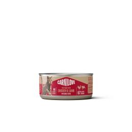 Корм вологий Carnilove Chicken &amp; Lamb для котів паштет курка і ягня 100 г (101389)