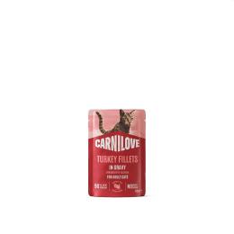 Корм вологий Carnilove Gravy Turkey with Valerian для котів індичка і валеріана в соусі 85 г (101399)