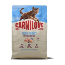 Корм сухий Carnilove True Fresh Fish &amp; Turkey Sterilised для стерилізованих котів риба та індичка 2 кг (173764)