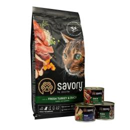 Набір Savory 2кг Качка+ консерви 600г (Savory_021279)