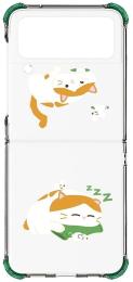 Чохол-накладка Samsung Cat Catching Fish Case для Samsung Galaxy Flip 4 F721 Transparent (GP-FPF721HIAWW)