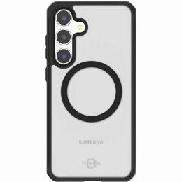 Чохол-накладка ITSKINS Hybrid R Solid with MagSafe для Samsung Galaxy S24 S921 Transparent Black (SGBP-HRSMA-PBTR)