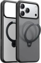 Чохол-накладка Torras Ostand Q3 Spin Magsafe with Ring для Apple iPhone 17 Pro Obsidian Black (X00FX2787)