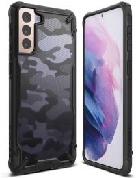 Чохол-накладка Ringke Fusion X для Samsung Galaxy S21 G991 Black Camo (8809758109704)