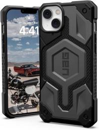 Чохол-накладка UAG Monarch Pro with MagSafe для Apple iPhone 14 Plus/15 Plus Kevlar Silver (114029113933)