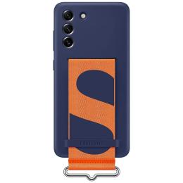 Чохол-накладка Samsung Silicone Cover with Strap для Samsung Galaxy S21 FE G990 Navy (EF-GG990TNEGRU)