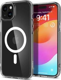Чохол-накладка Spigen Crystal Hybrid with MagFit для Apple iPhone 15 Plus Clear (ACS06463)
