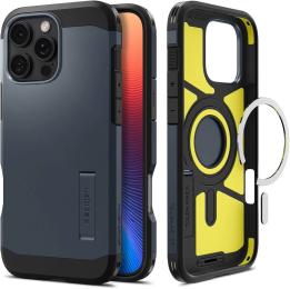Чохол-накладка Spigen Tough Armor with MagFit для Apple iPhone 16 Pro Max Metal Slate (ACS08014)