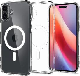Чохол-накладка Spigen Ultra Hybrid with MagFit для Apple iPhone 16 White (ACS08205)