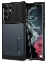 Чохол-накладка Spigen Slim Armor для Samsung Galaxy S22 Ultra S908 Metal Slate (ACS03944)