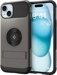 Чохол-накладка Spigen Slim Armor with MagFit для Apple iPhone 15 Plus Gunmetal (ACS06464)