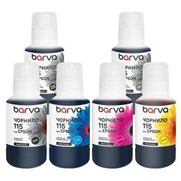 Комплект чорнил для принтера BARVA Epson 115 6x140 мл, secial OneKey, PB/C/M/Y/GY + pigmented BK (E115-140-MP)