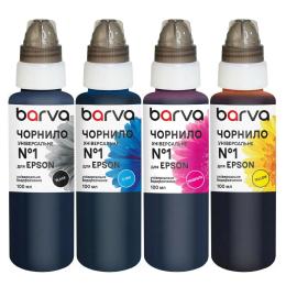 Комплект чорнил для принтера BARVA Epson 1 4х100 мл, universal, BK/C/M/Y (EU1-100-MP)