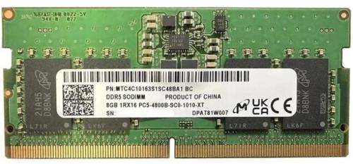 Оперативна память Micron 8GB SO-DIMM DDR5 4800 MHz (MTC4C10163S1SC48BA)