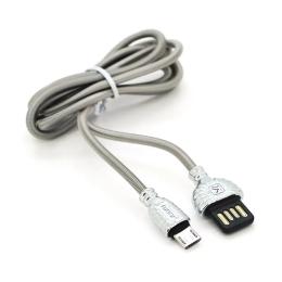 Дата-кабель iKaku XO 1m USB(тато) - microUSB(тато) Silver