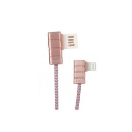Дата-кабель iKaku Gallop 1m USB (тато) - Lightning (тато) Rose Gold