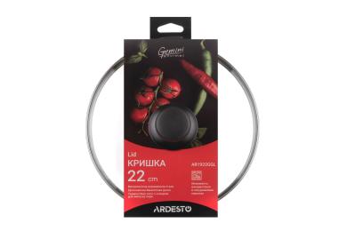 Кришка для посуду Ardesto Gemini Gourmet AR1922GGL 22 см, скло, нержавіюча сталь, бакеліт