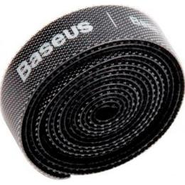 Органайзер для кабелю Baseus Colourful Circle Velcro Strap Black (ACMGT-E01) 1m