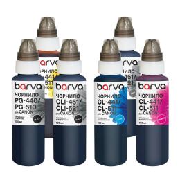 Комплект чорнил для принтера BARVA Canon PGI-425PGBK pigm + CLI-426BK/C/M/Y/GY 6x100 мл special (CPGI425-100-2MP)