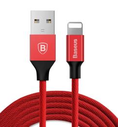Дата-кабель Baseus CALYW-A09 1.8m USB(тато) - Lightning(тато) Red