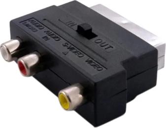 Перехідник Extradigital KBV1730 SCART (мама) - RCA (мама) Black