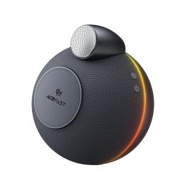 Акустика портативна Acefast speaker with wireless charger K10 Air Metal Gray (6974316286417)