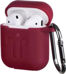 Чохол для навушників 2E Apple AirPods Pure Color Silicone AIR-PODS-IBPCSI-3-M Burgundy 3.0 мм
