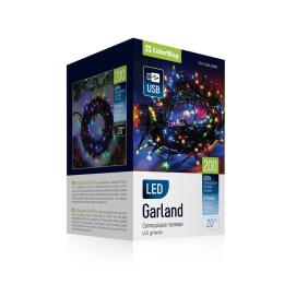 Гірлянда ColorWay CW-G-200L20UMC 20 м, кольорова USB