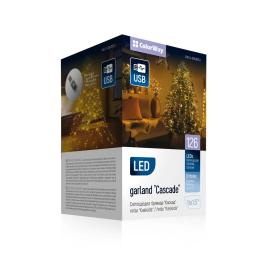 Гірлянда ColorWay CW-G-126L91CU White 9x1.5 м, теплий колір USB