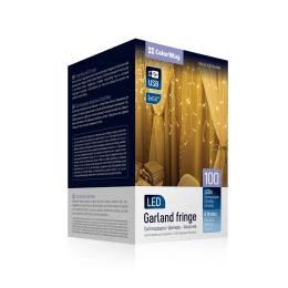 Гірлянда ColorWay CW-GF-100L36UWW White 3мx0.6 м, 100LED USB теплий білий