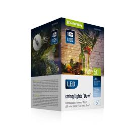 Гірлянда ColorWay CW-G-50L5NU 5 м, теплий колір USB