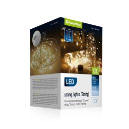Гірлянда ColorWay CW-G-100L10NB White 10 м, теплий колір 3AA