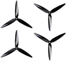 Пропелери для квадрокоптера GemFan Flash 7040 7 Inch 3-Blade 7X4X3 PC CW CCW Propeller for RC M Black (GF-7040)