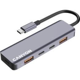 USB-хаб Canyon DS-18 Gray 5in1 (CNS-TDS18)