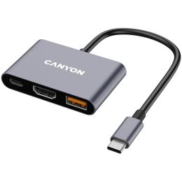 USB-хаб Canyon DS-4 Gray 3in1 (CNS-TDS4)