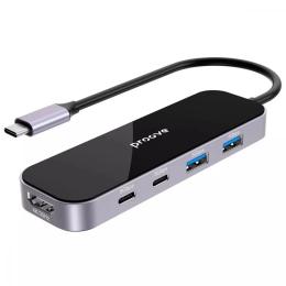 USB-хаб Proove Shadow (2xUSB3.0 + Type-C + PD100W + HDMI) Dark Gray