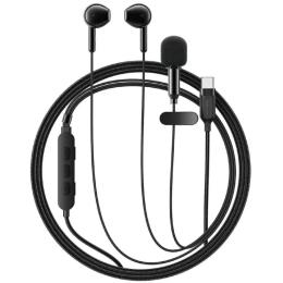 Дротові навушники Acefast L12 Type-C semi-in-ear karaoke wired earphones Black