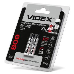 Акумулятор Videx AAA, 800 mAh, Videx, 2 шт, 1.2V HR03/800/2DB