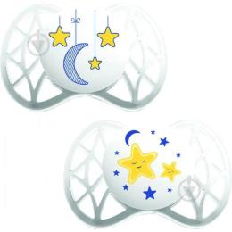 Пустушка Nuvita Air NV7062 ортодонтична, світиться у темряві, 0 м+, 2 шт.