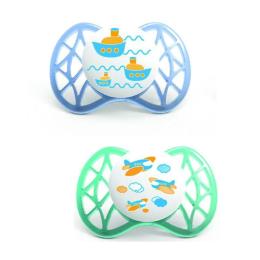 Пустушка Nuvita Air NV7060 ортодонтична, для хлопчика, 0 м+, 2 шт.