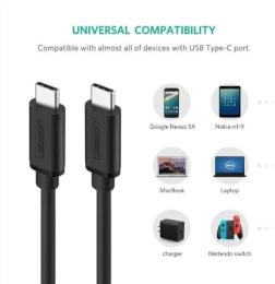 Дата-кабель Ugreen 50997 1m USB Type C(тато) - USB Type C(тато) Black