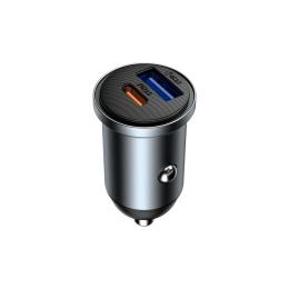 Автомобільний адаптер для телефона WIWU Wi-CC030 35W Nano Lite A + C Fast Car Charger Gray