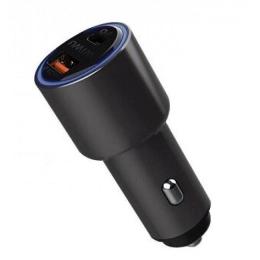 Автомобільний адаптер для телефона WIWU Car Charger, Aluminium, Quick Charge Type-C PD (18W) + USB 3.0 (18W) Black (PC100)