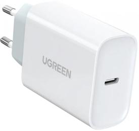 Адаптер живлення для телефона Ugreen CD127 White (Type-C PD 30W Charger (70161))