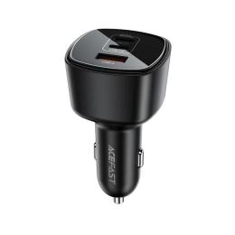 Автомобільний адаптер для телефона Acefast B18 200W (2USB-C + USB-A) fast car charger Black