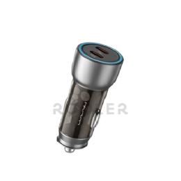 Автомобільний адаптер для телефона WUW WUW-C200 PD 20W + PD 20W Black